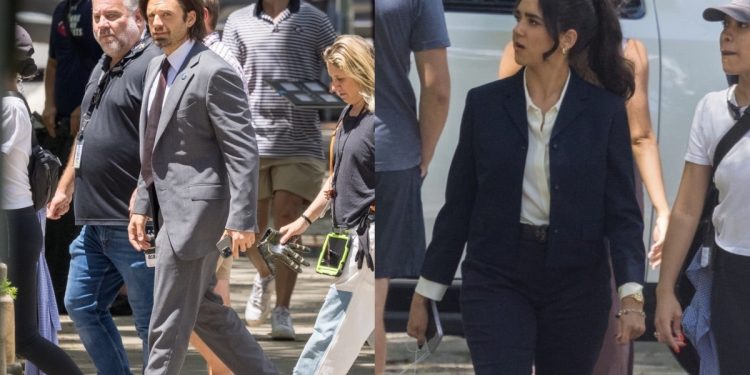 Sebastian Stan and Geraldine Viswanathan Set of Marvel's 'Thunderbolts' Images