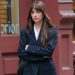 Dakota Johnson Strolls Through the Streets of New York City for Filming of Celine Song's 'The Materialists'
