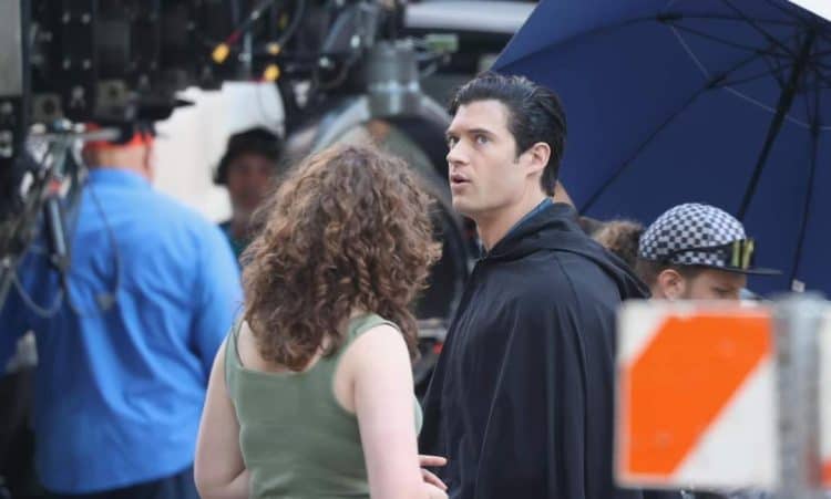 David Corenswet Seen Wearing a Black Cloak to Hide Superman Suit with Visible Collar on Cleveland Set