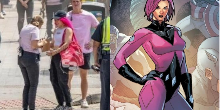 Rosa Salazar with Pink Hair as Diamondback