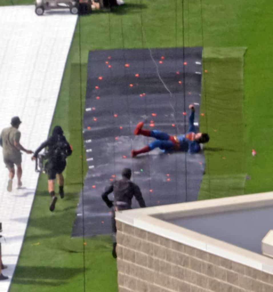 Superman vs. The Engineer Battling at LordTech Field in James Gunn's 'Superman' (Set Images)