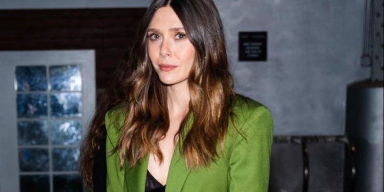 Image: Elizabeth Olsen for ‘His Three Daughters’ press in NY