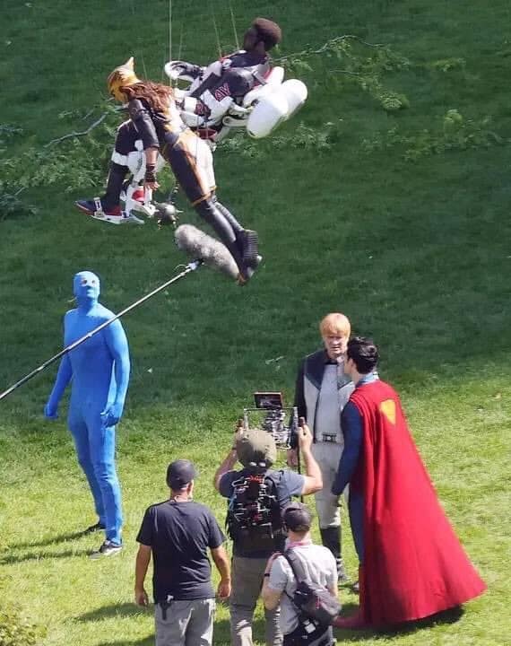 First Look at Isabela Merced as Hawkgirl and Nathan Fillion as Green Lantern on the Set of James Gunn's 'Superman'