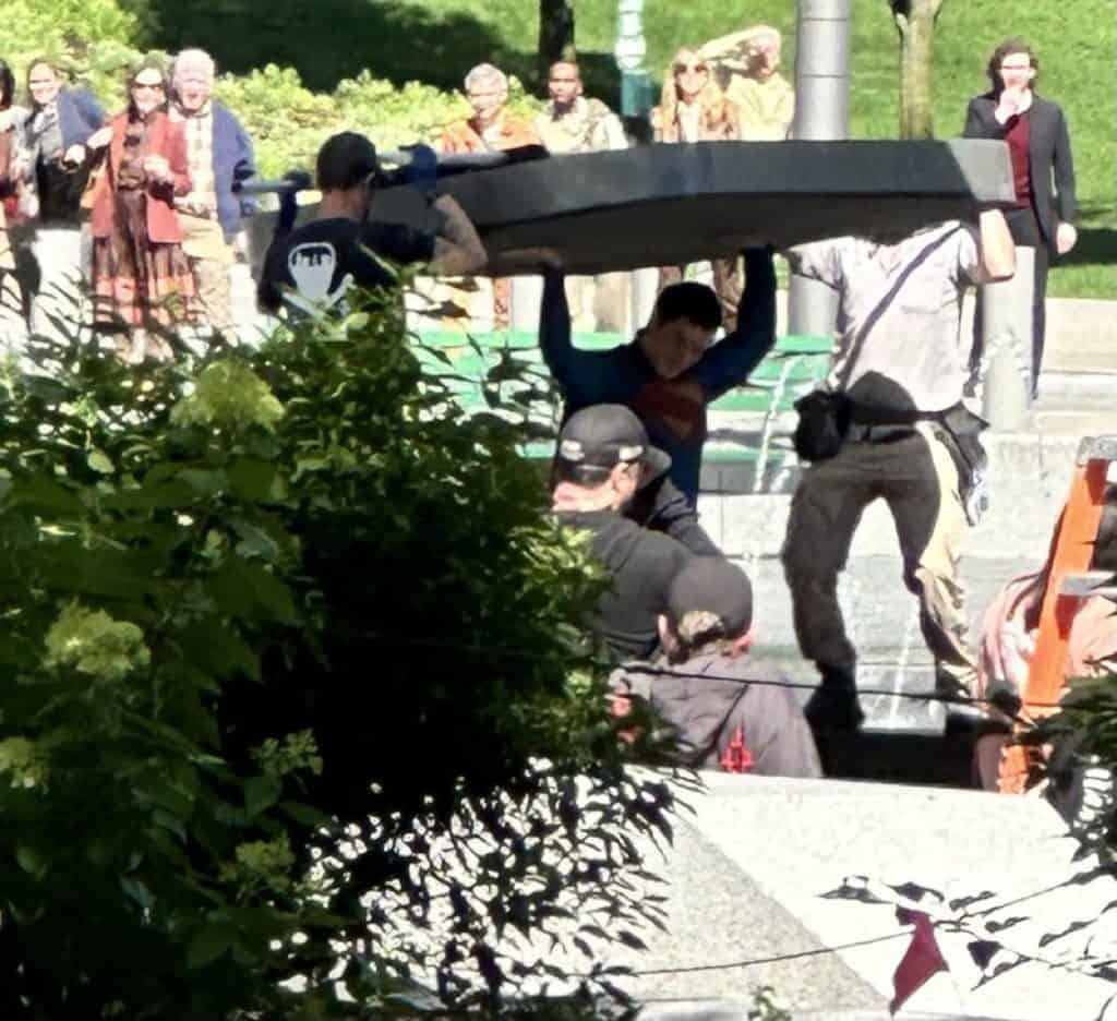 James Gunn's 'Superman': New Set Images Show David Corenswet Saving a Puppy