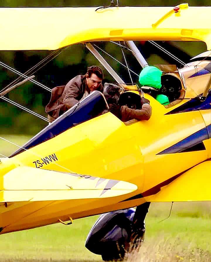 Tom Cruise Filming a Plane Stunt on the Set of ‘Mission Impossible 8’