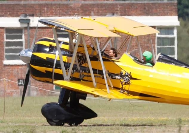 Tom Cruise Filming a Plane Stunt on the Set of ‘Mission Impossible 8’