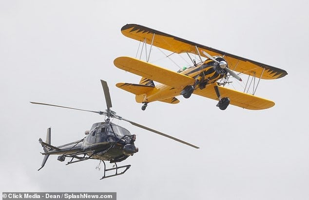 Tom Cruise Filming a Plane Stunt on the Set of ‘Mission Impossible 8’