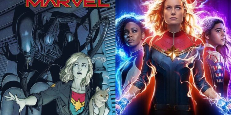 Captain Marvel Hashtags on X Now Feature Xenomorphs to Promote Alien Romulus