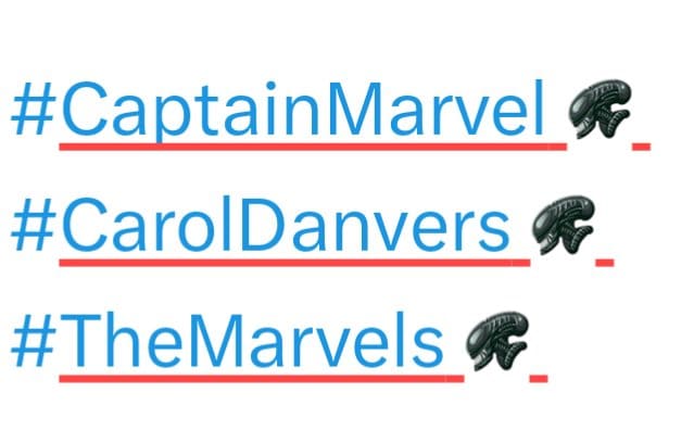 Captain Marvel Hashtags on X Now Feature Xenomorphs to Promote Alien: Romulus