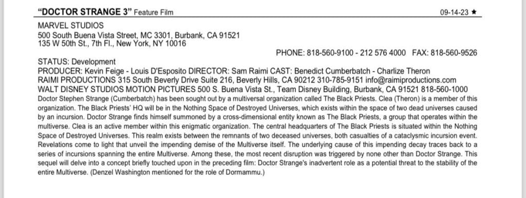 Denzel Washington cast as Dormammu in Doctor Strange 3