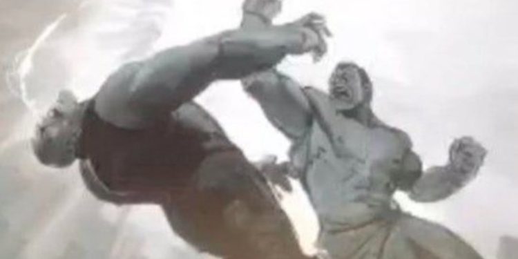 New Official Concept Art from 'Avengers: Endgame' Reveals Hulk Battling Thanos in the Battle of Earth