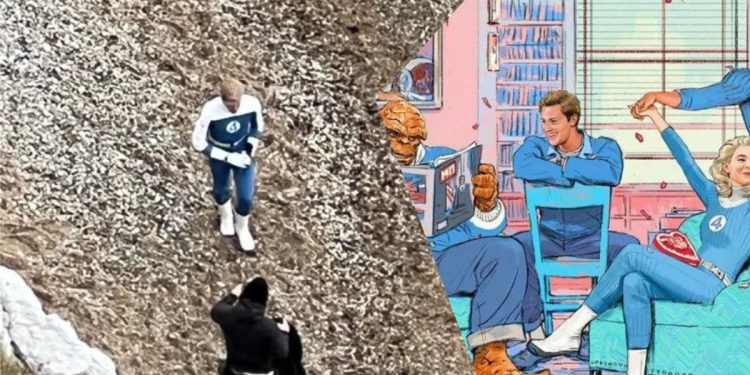 New Look at Joseph Quinn as Johnny Storm on the Set of Marvel's The Fantastic Four: First Steps