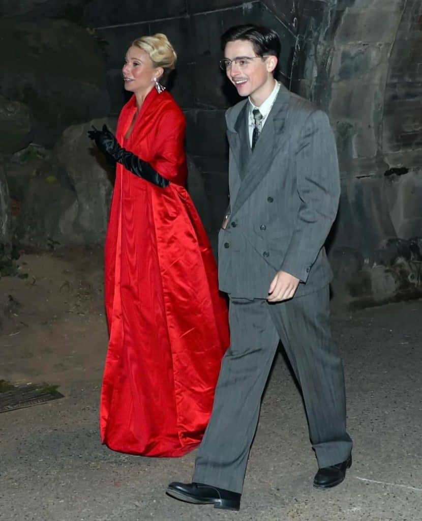 Marty Supreme set images Timothée Chalamet and Gwyneth Paltrow