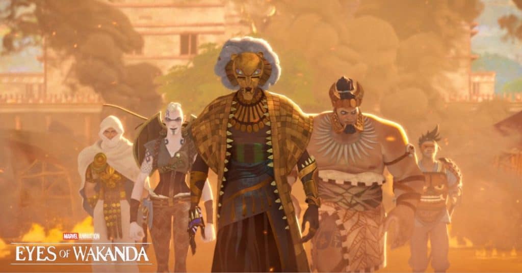 See the first look at The Lion in Eyes of Wakanda below. Cress Williams will voice the character.