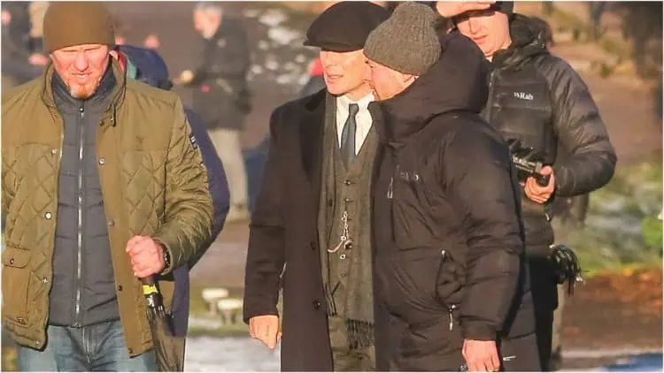 Cillian Murphy Tommy Shelby filming Peaky Blinders movie