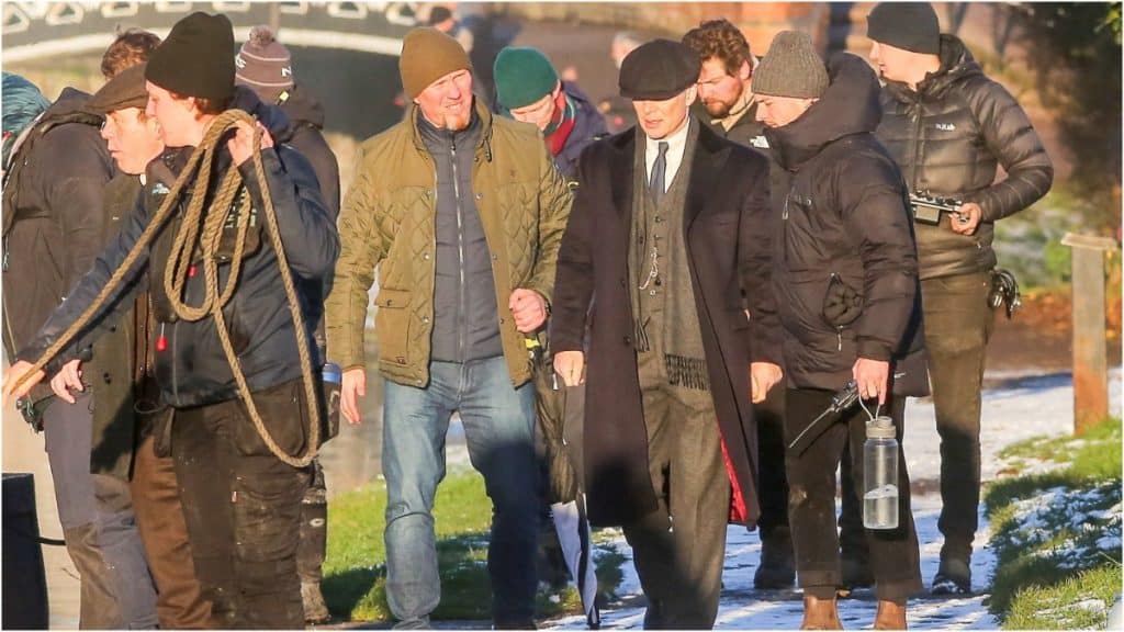 Cillian Murphy Tommy Shelby filming Peaky Blinders movie