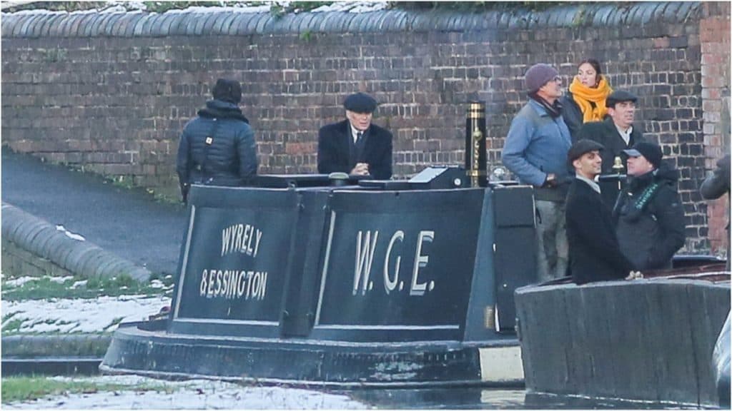 Cillian Murphy Tommy Shelby filming Peaky Blinders movie