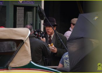 Nicolas Cage Spider-Noir Set Photos