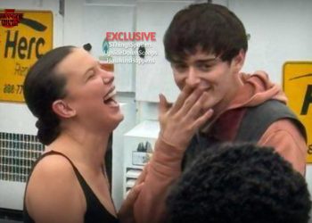 Millie Bobby Brown and Noah Schnapp Stranger Things Season 5 wrap