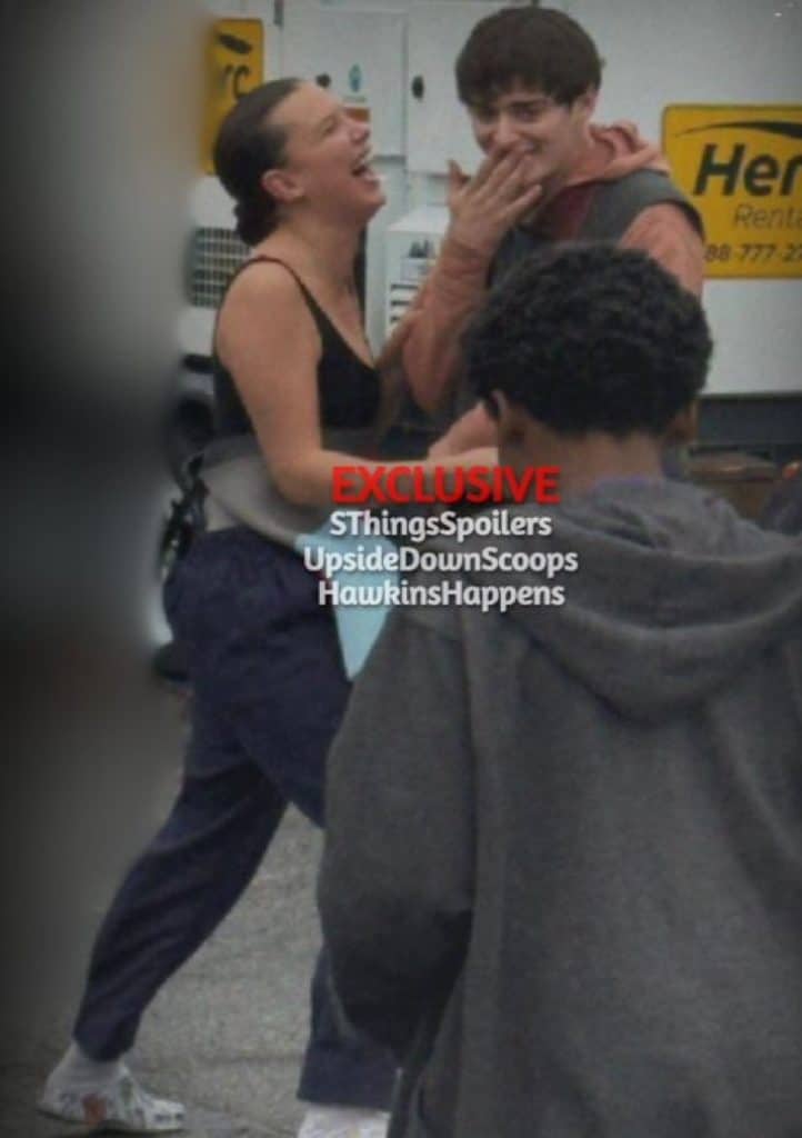 Millie Bobby Brown and Noah Schnapp Stranger Things Season 5 wrap