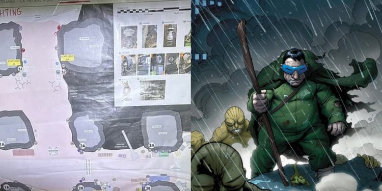 The Fantastic Four: First Steps underground mine set