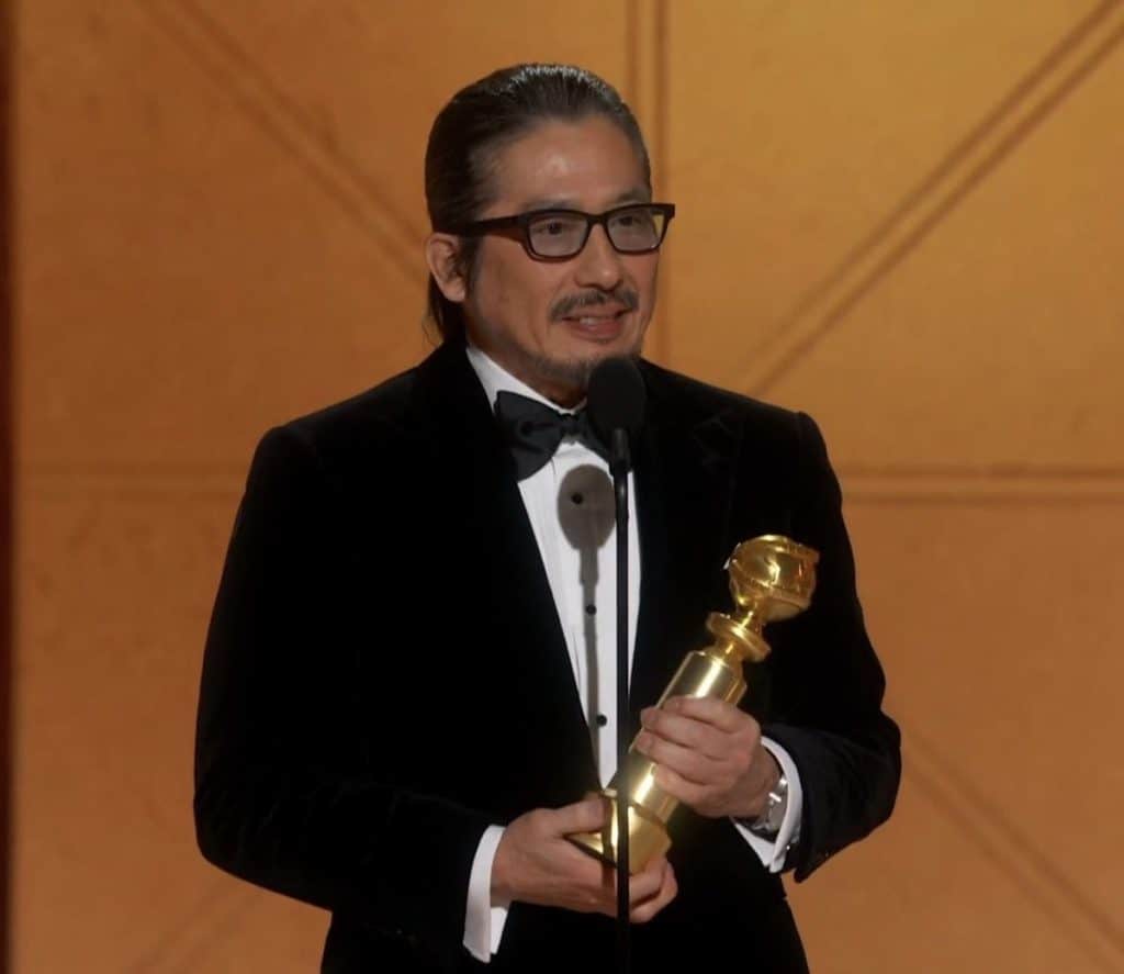 Hiroyuki Sanada won his first-ever Golden Globe for his performance in Shōgun.