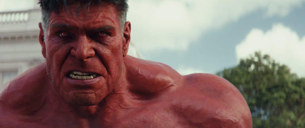 Captain America vs. Red Hulk battle