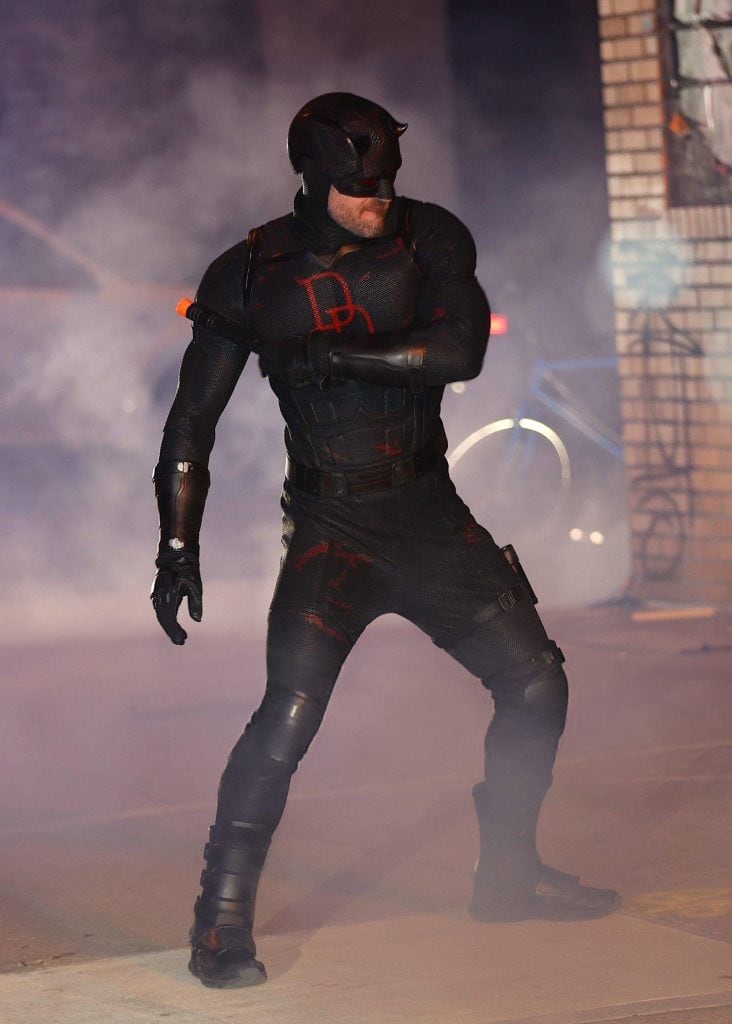 Charlie Cox Spotted in Daredevil's Black Suit on the Set of Daredevil: Born Again Season 2!