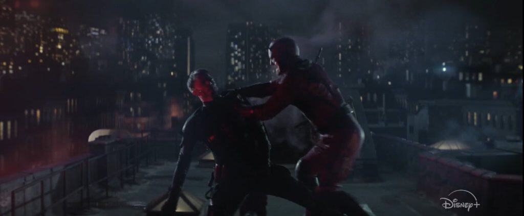 Daredevil fighting Bullseye