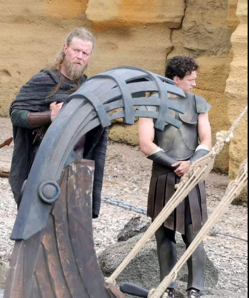 Tom Holland The Odyssey set italy