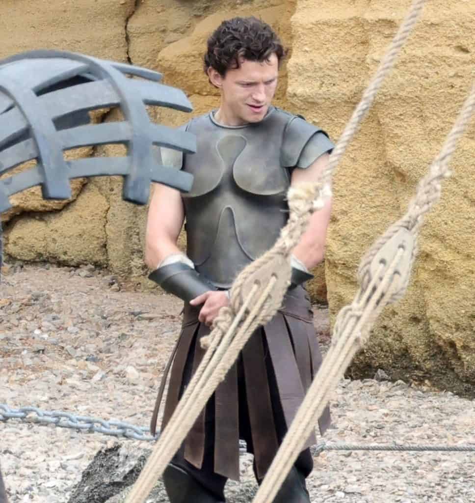 Tom Holland The Odyssey set italy