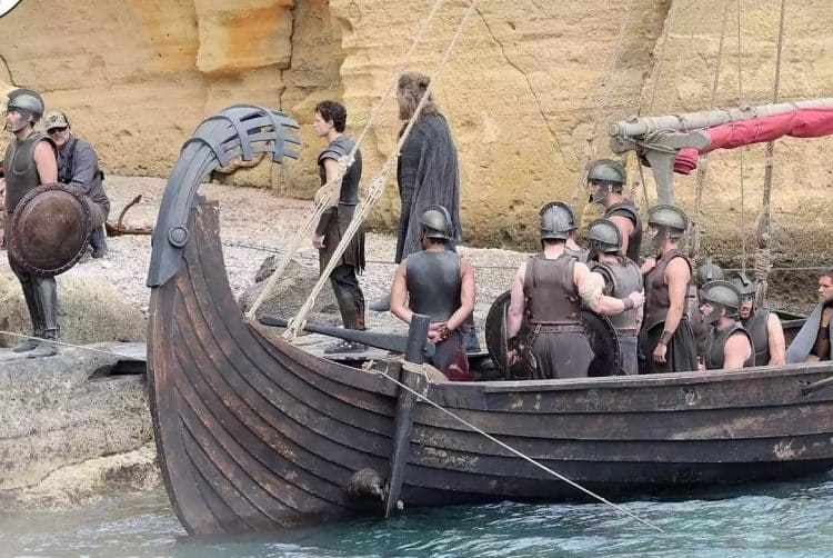 Tom Holland The Odyssey set italy