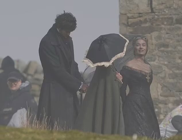 Margot Robbie Jacob Elordi and Hong Chau Wuthering Heights