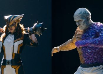 Anthony Carrigan as Metamorpho and Isabela Merced as Hawkgirl