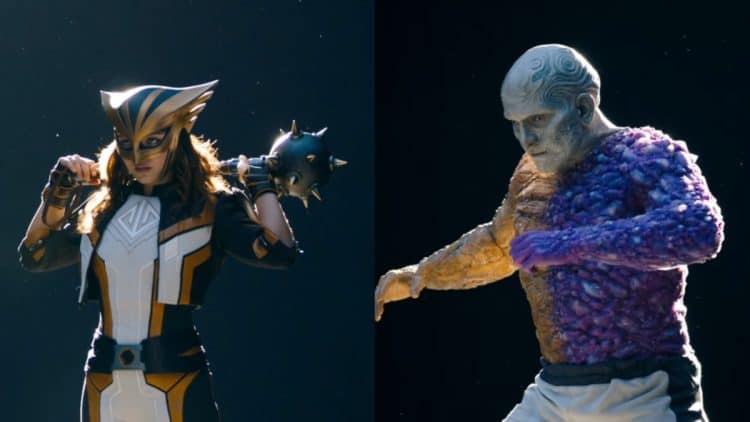 Anthony Carrigan as Metamorpho and Isabela Merced as Hawkgirl