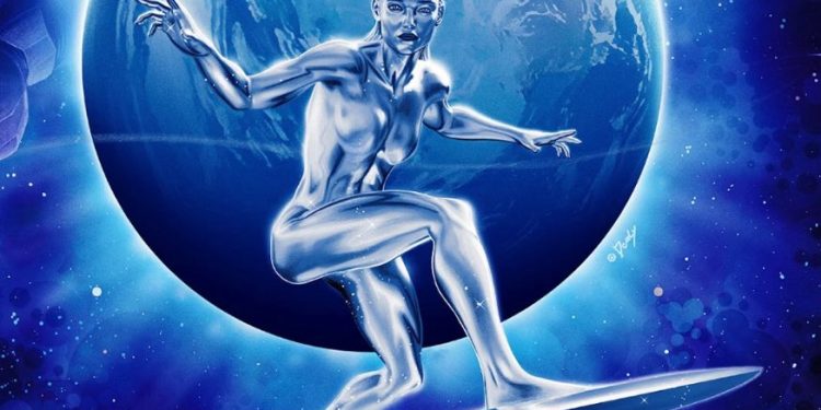 Julia Garner Silver Surfer promo art