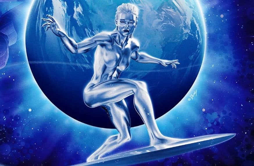 Julia Garner Silver Surfer promo art