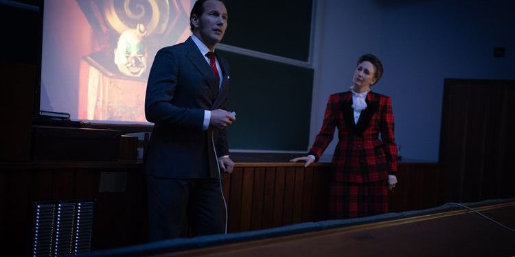 Vera Farmiga and Patrick Wilson as Ed and Lorraine Warren in The Conjuring: Last Rites trailer, released by Warner Bros. Pictures.