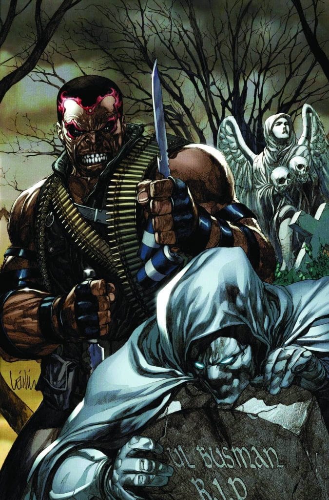 Moon Knight creator Jeremy Slater reveals that early drafts of the Marvel series originally featured Bushman as the main villain, but the idea was later changed due to creative challenges.