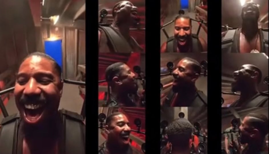 Warner Bros. Pictures reveals how twin scenes in Sinners were filmed using the innovative Halo Rig—featuring 10–12 cameras to capture Michael B. Jordan’s face and map it onto a stunt double in 50% of twin appearances.