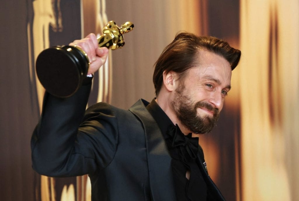 Kieran Culkin reacts to being cast as Caesar Flickerman in The Hunger Games: Sunrise on the Reaping, joking, “Lower those expectations. I have no idea what I’m doing with that.”