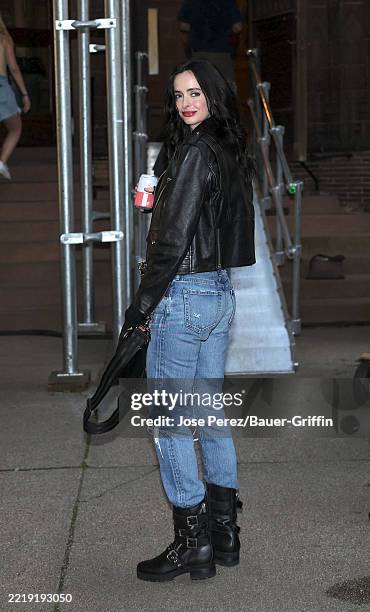 Krysten Ritter was spotted on the set of Daredevil: Born Again in Uptown on June 12, 2025, in New York City. (Photo by Jose Perez/Bauer-Griffin/GC Images)
