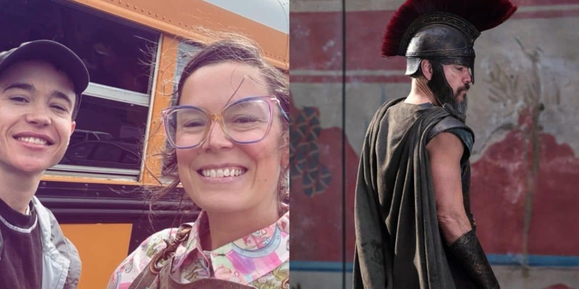 Elliot Page was spotted on the set of Christopher Nolan's The Odyssey in Iceland, with Zendaya also confirmed to be at the filming location alongside him.