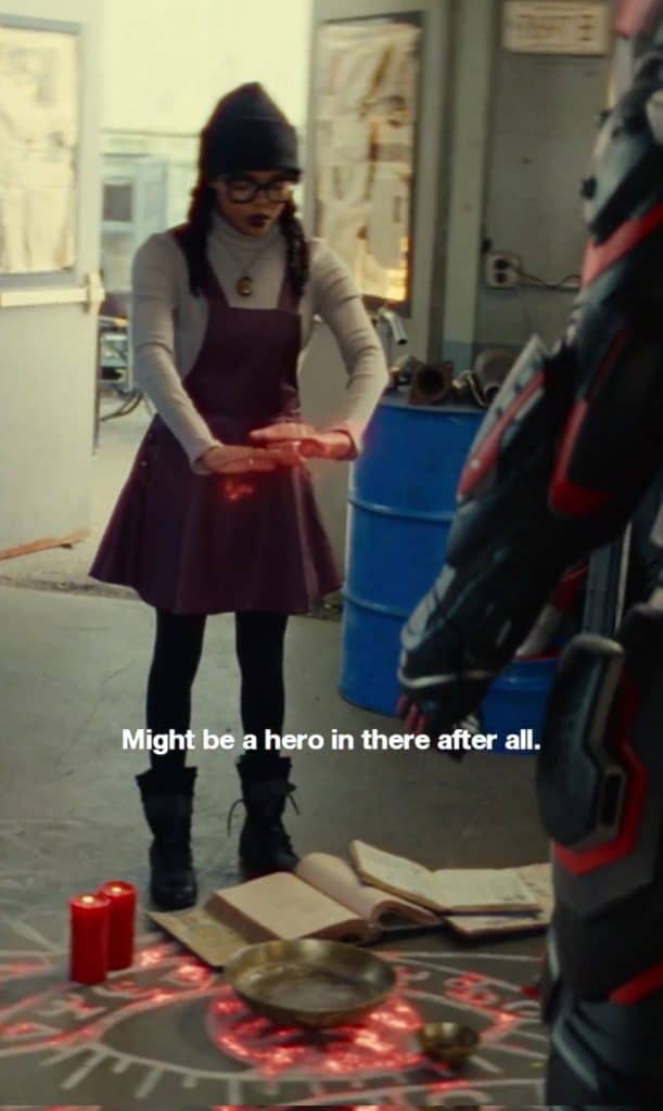 Marvel’s Ironheart debuts on Disney+ with three episodes. Get a first look at Riri Williams’ magic-infused suit appearing in upcoming episodes.