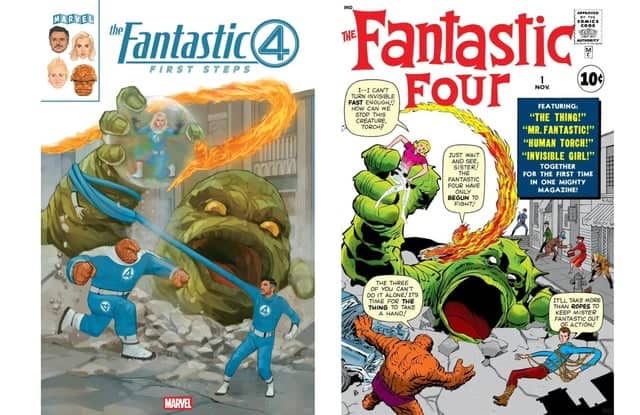 The first look at Giganto, the Fantastic Four’s first villain in the comics, is revealed in a new Little Caesars ad for Marvel’s The Fantastic Four: First Steps. See how the iconic monster comes to life!