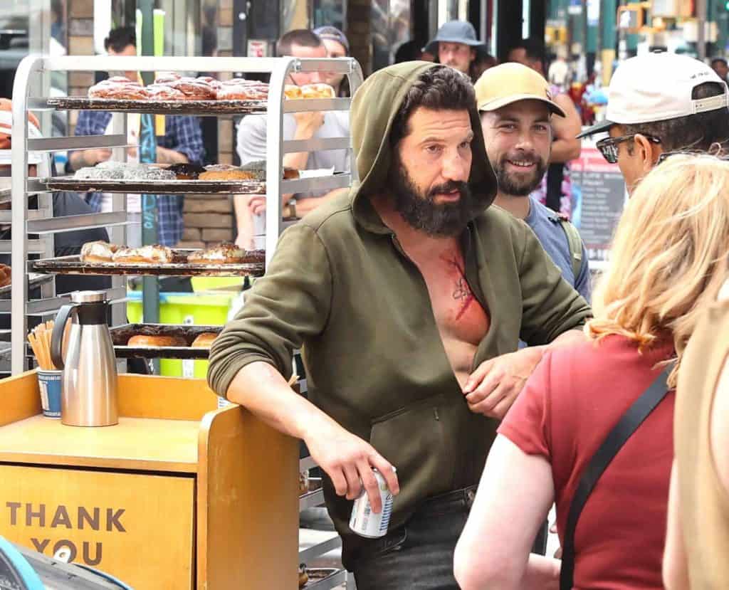 First look at Jon Bernthal as Frank Castle on the set of Marvel Studios’ Punisher special in New York City revealed in new set photos.