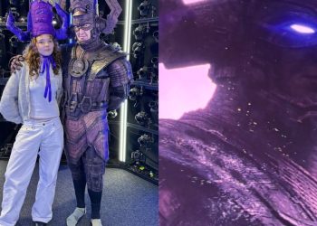 Ralph Ineson shares a behind‑the‑scenes look at his practical Galactus costume from Marvel’s The Fantastic Four: First Steps, now in theaters.