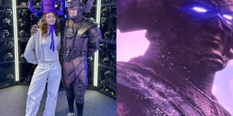 Ralph Ineson shares a behind‑the‑scenes look at his practical Galactus costume from Marvel’s The Fantastic Four: First Steps, now in theaters.