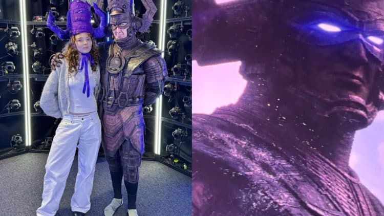 Ralph Ineson shares a behind‑the‑scenes look at his practical Galactus costume from Marvel’s The Fantastic Four: First Steps, now in theaters.