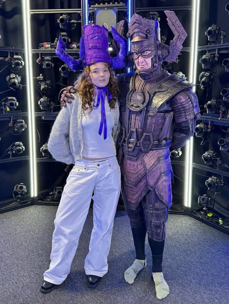 Ralph Ineson shares a behind‑the‑scenes look at his practical Galactus costume from Marvel’s The Fantastic Four: First Steps, now in theaters.